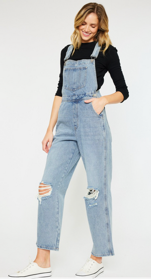 90's Distressed Overalls