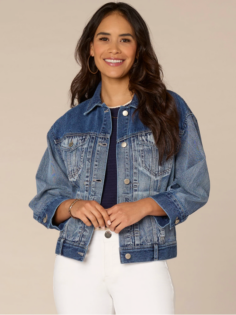 Democracy Barrel Sleeve Denim Jacket