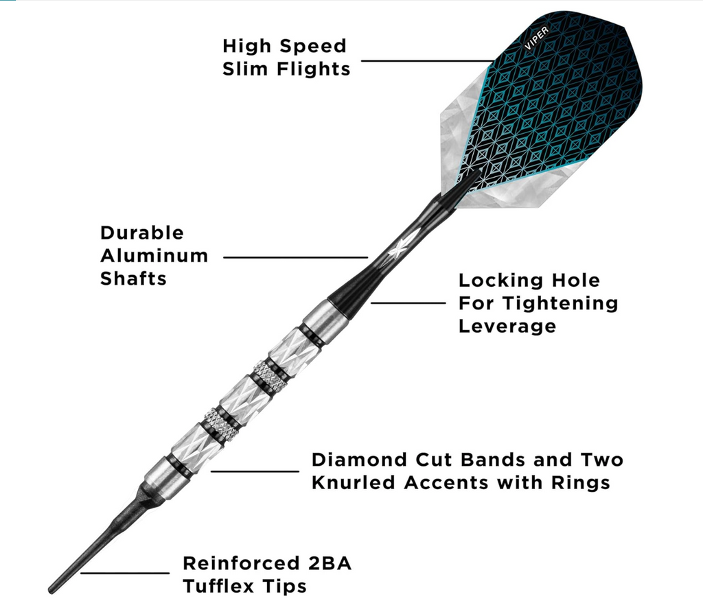 Viper Diamond Tungsten Soft Tip Darts
