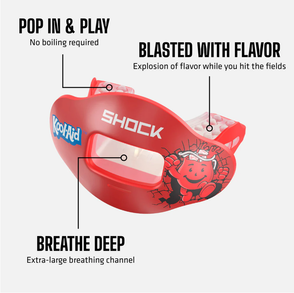 Shock Doctor Max Airflow Cherry Kool-Aid Football Mouthguard
