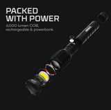 Redline Nebo 6k LED Rechargeable Flashlight and Power Bank