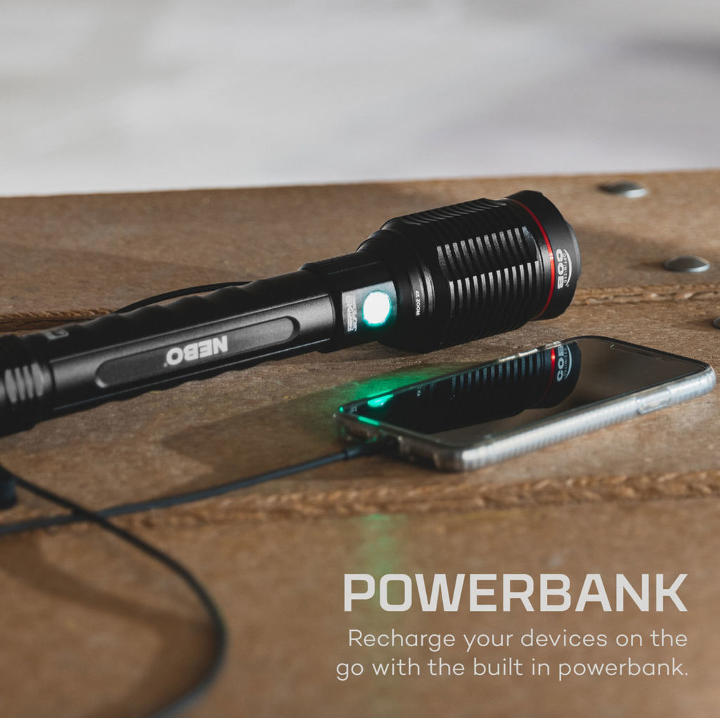 Redline Nebo 6k LED Rechargeable Flashlight and Power Bank