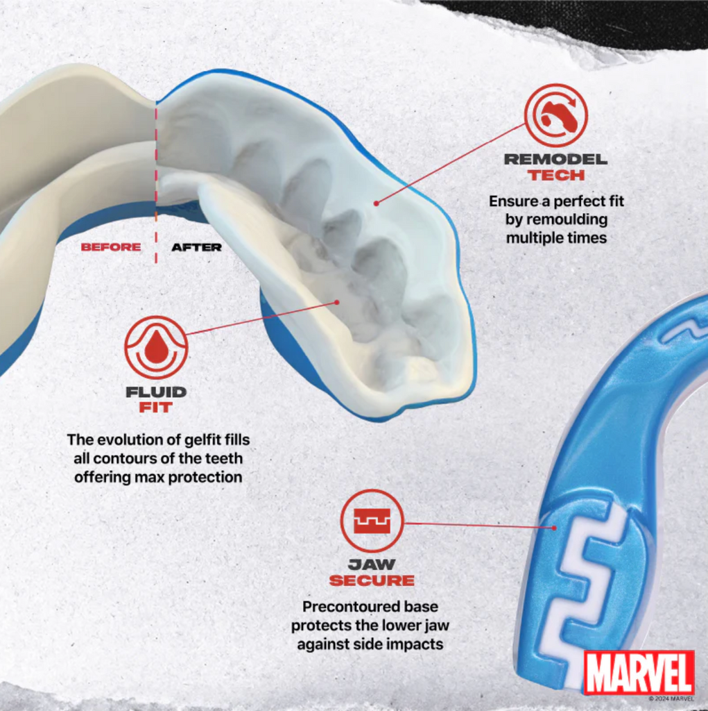 SafeJawz Marvel Captain America Mouthguard