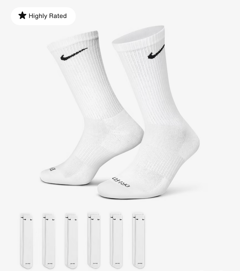 Nike Everyday Plus Cushioned Training Crew Socks