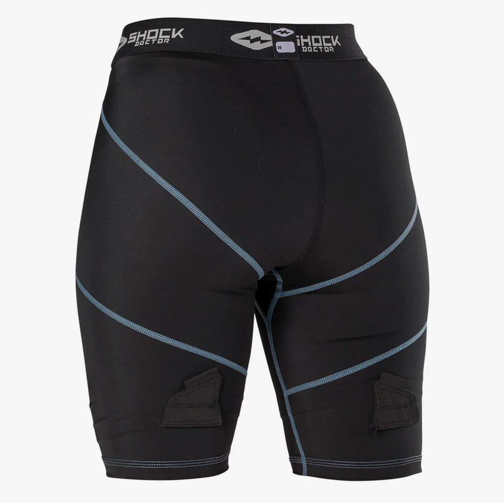 Shock Doctor Women's and Girls' Compression Hockey Shorts with Pelvic Protector