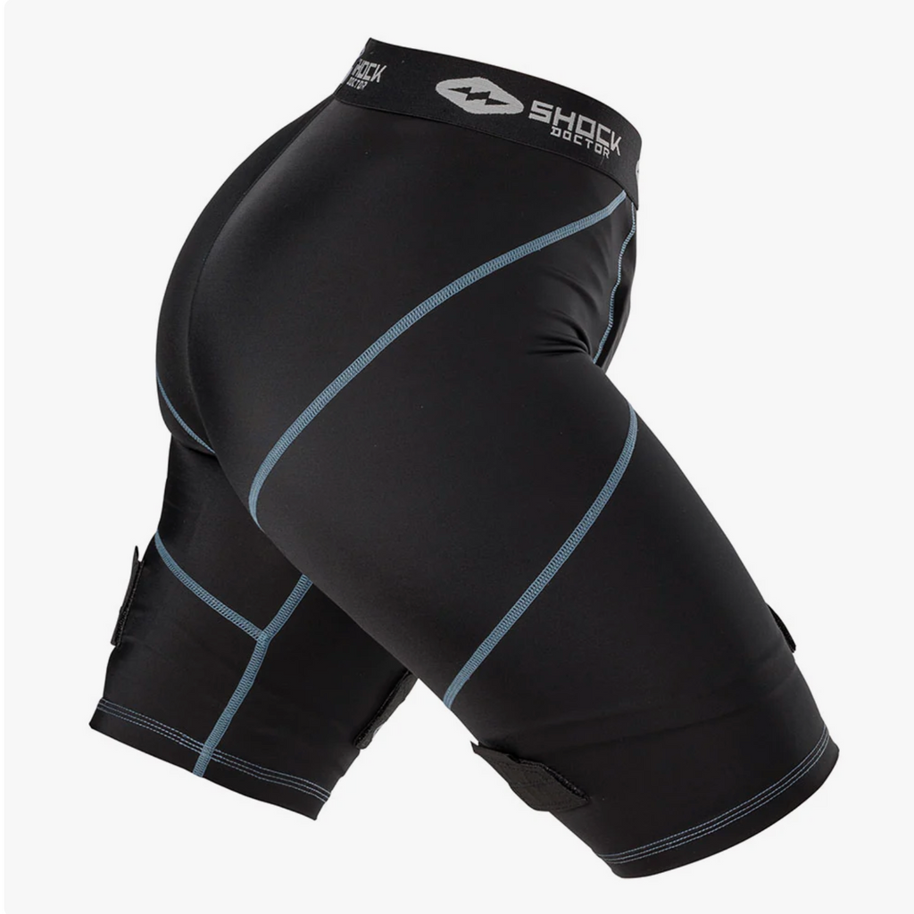 Shock Doctor Women's and Girls' Compression Hockey Shorts with Pelvic Protector