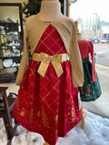 Traditional Holiday Gold Little Girl Dress
