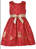 Traditional Holiday Gold Little Girl Dress