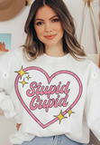 "Stupid Cupid" Valentines Crew Neck Sweater