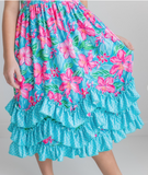 Girls' Hibiscus Spring Ruffle Dress