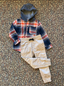 Little Boys' Flannel and Khakis 2 Piece Set