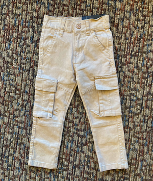 Little Boys' Khaki Cargo Pants