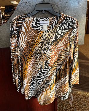 Alfred Dunner Mixed Animal Print Top