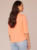 Democracy Split V-neck Hem Knit Top