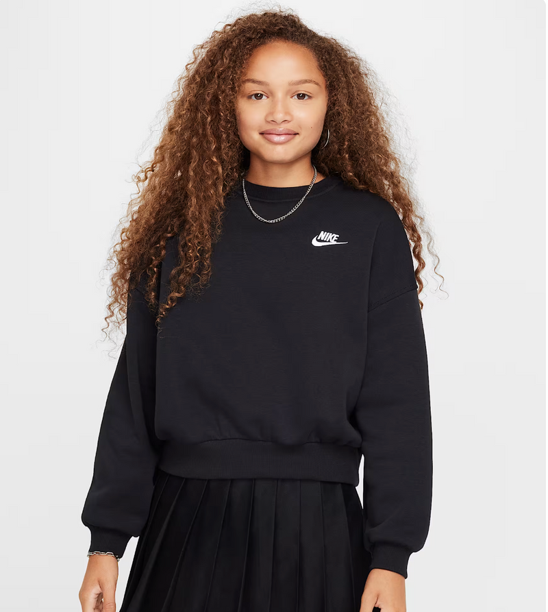 Nike Girls' Club Fleece Crewneck Sweatshirt