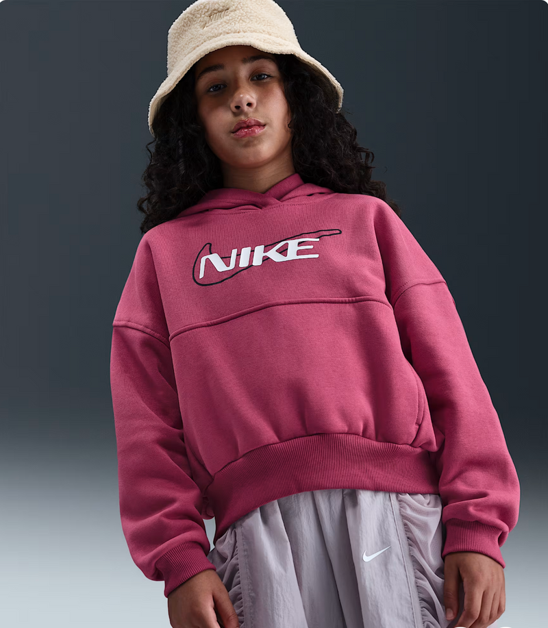 Nike Girls' Club Fleece Oversized Hoodie