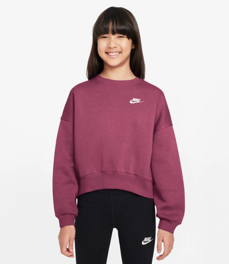 Nike Girls' Club Fleece Crewneck Sweater
