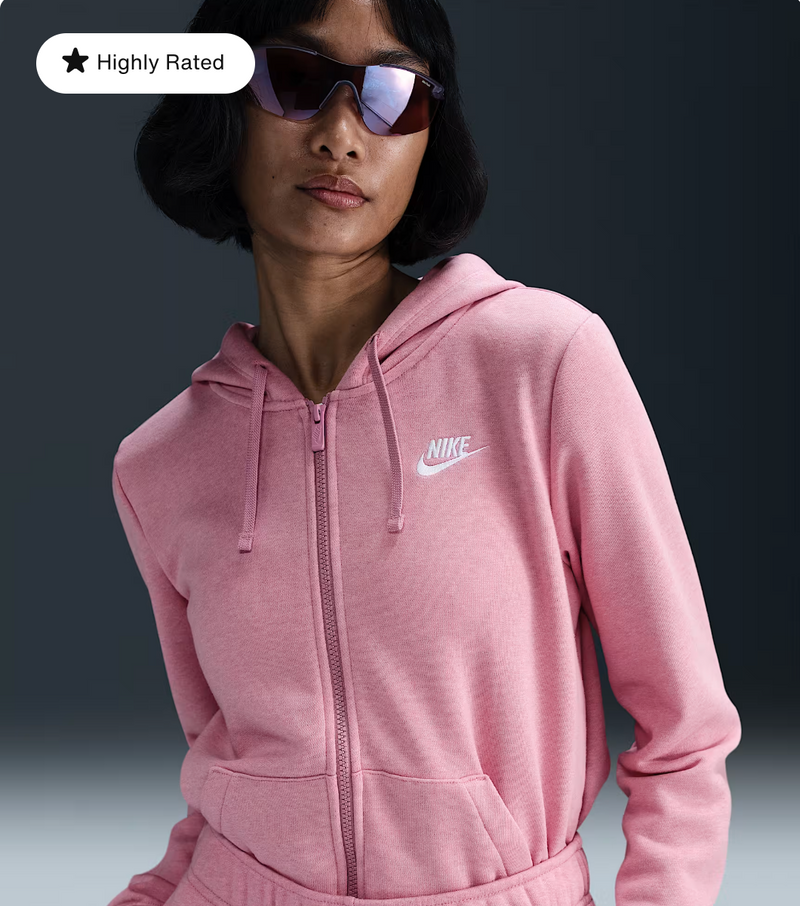 Nike Womens' Club Fleece Zip-Up Sweater