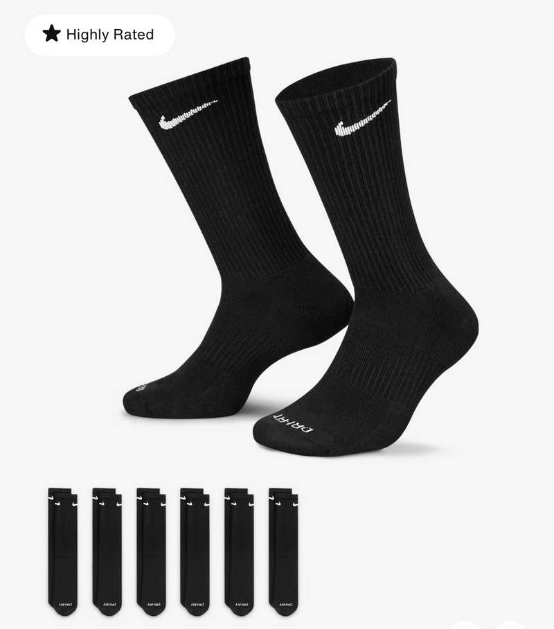 Nike Everyday Plus Cushioned Training Crew Socks