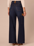Democracy "Ab" Solution Skyrise Corduroy Contrast Wide Leg Jeans