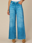 Democracy Skyrise French Terry Printed Wide Leg Knit Pants