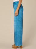 Democracy Skyrise French Terry Printed Wide Leg Knit Pants
