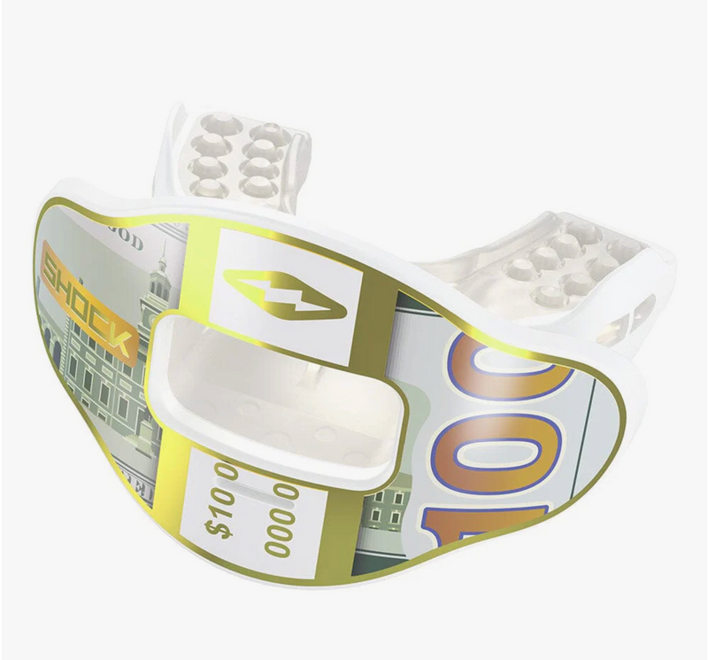 Shock Doctor Chrome Gold Band Max Airflow Football Mouthguard Adult