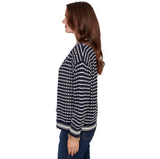 Ruby Road Knit Stitch Zip Sweater