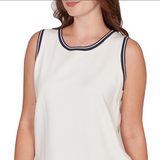 Ruby Road Tipped Trim Sweater Tank Top