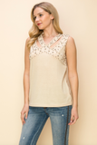 Vocal Embellished Cut Out Tank