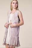 Vocal Suede Fringe Vest