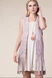 Vocal Suede Fringe Vest
