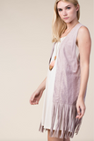 Vocal Suede Fringe Vest