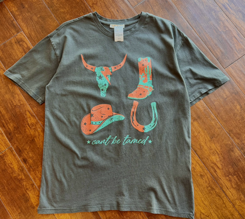 "Can't Be Tamed" Western Graphic Tee
