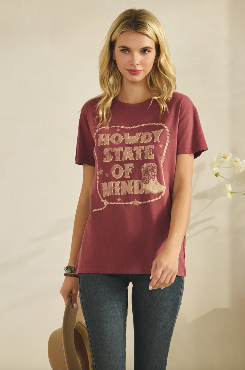 "Howdy State of Mind" Western Graphic Tee