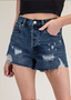 High Waist Women's Distressed Denim Shorts