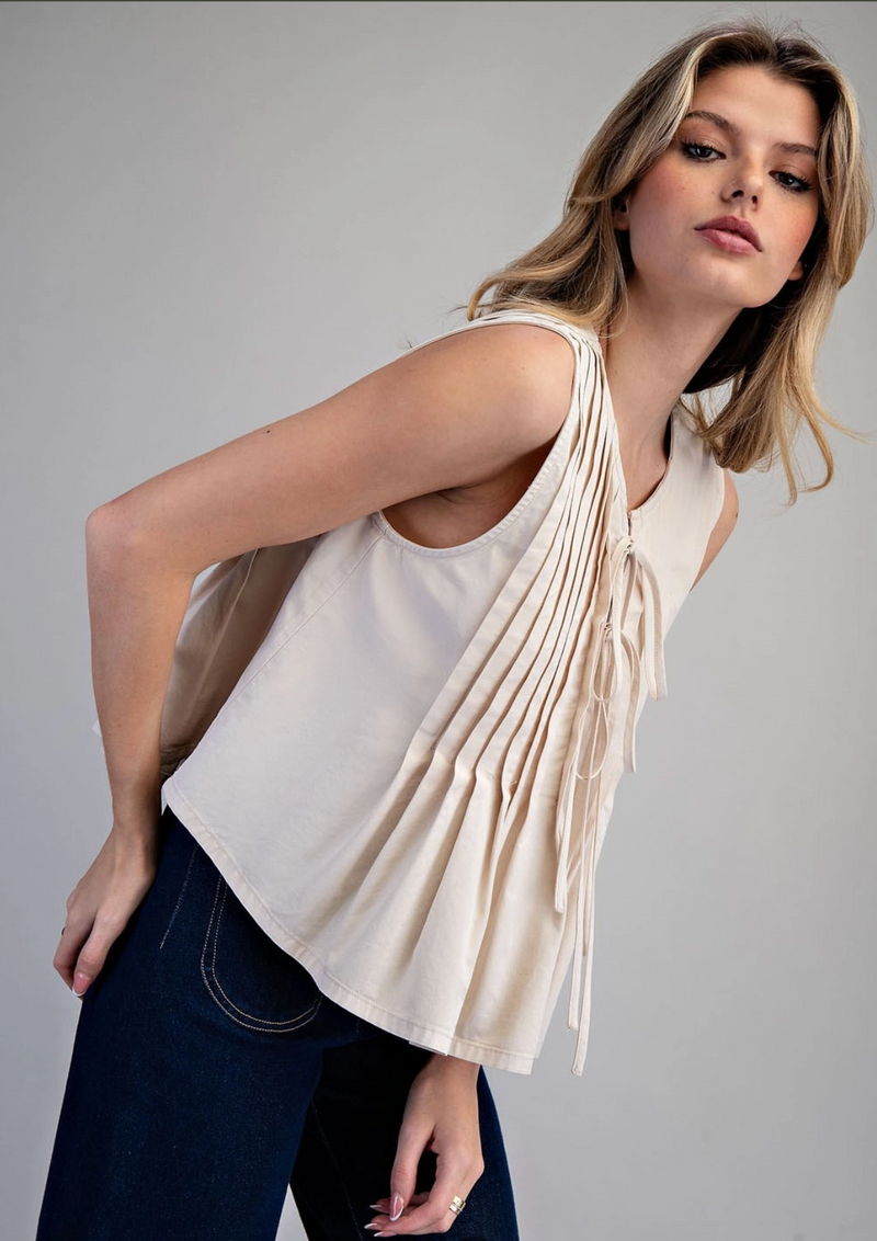 Pleated Tie Tank