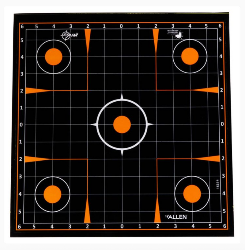 EZ Aim Adhesive Splash Reactive Paper Shooting Targets