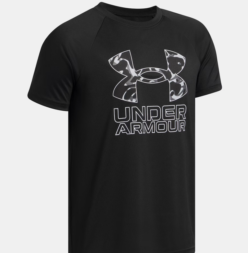 Under Armour Boys' Tech Hybrid Print Tee
