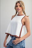 Contrast Bell Top