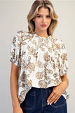 Floral Puff Top