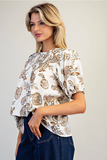 Floral Puff Top