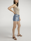 Silver Suki Mid Rise Luxe Stretch Shorts