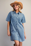 Western Embroidered Mini Dress