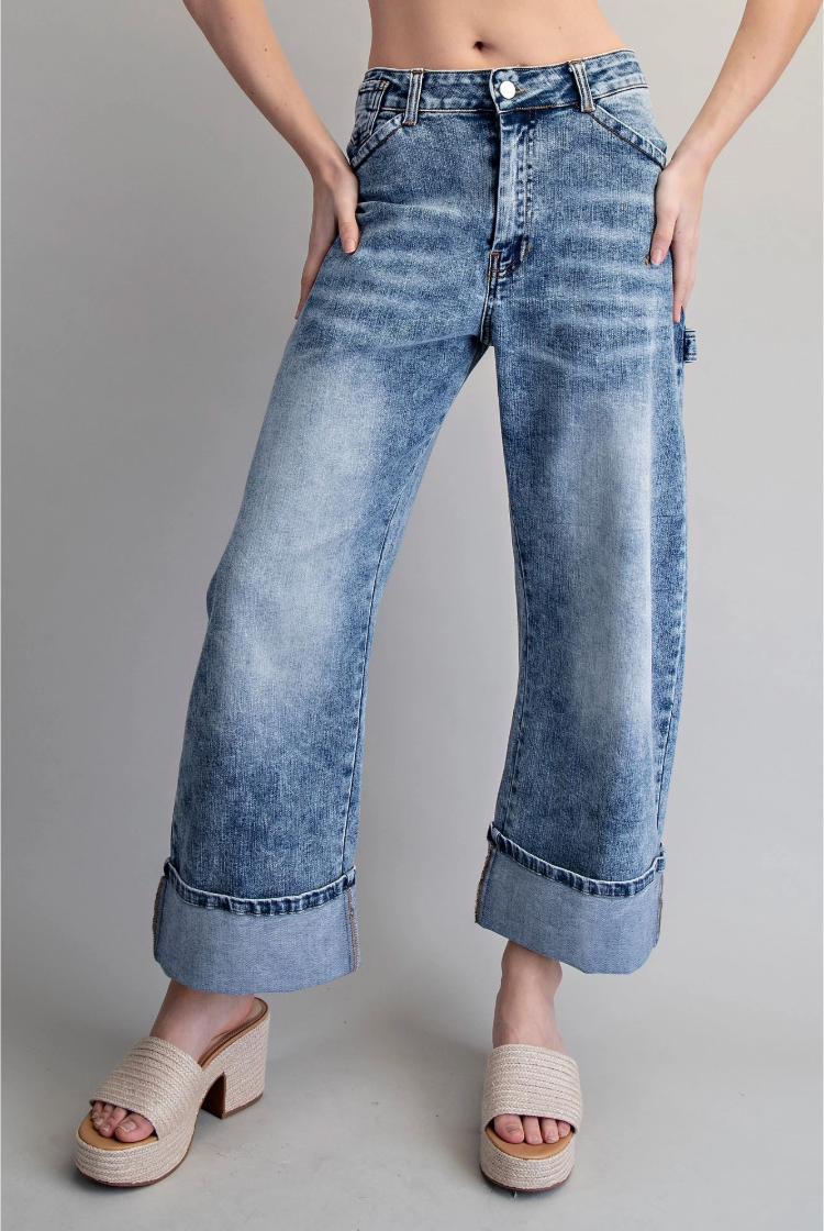 High Rise Wide Leg Ladies Jeans