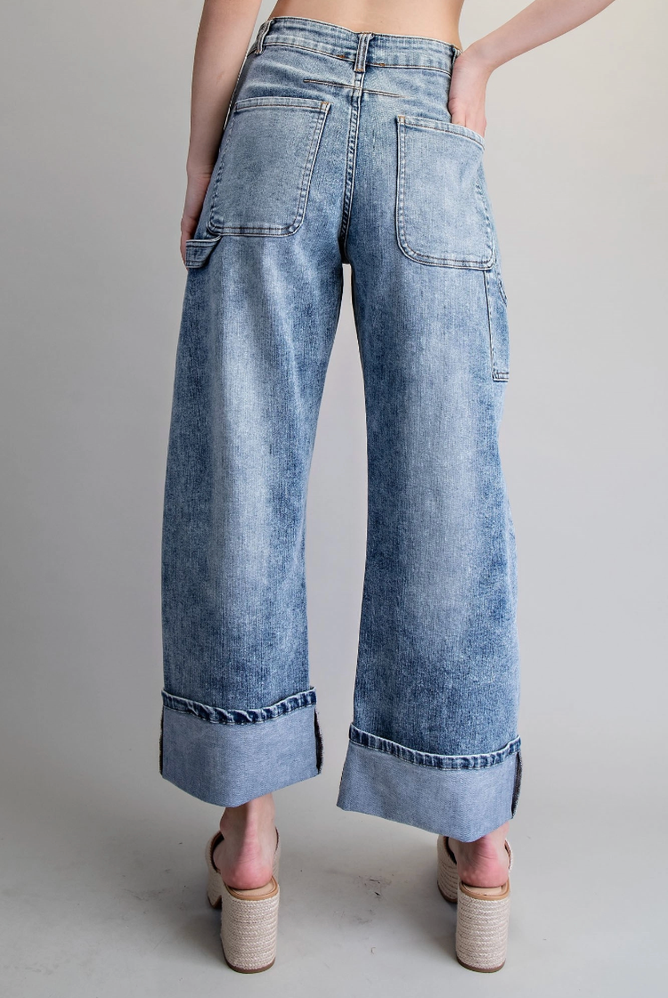 High Rise Wide Leg Ladies Jeans