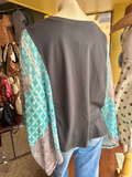 Western Graphic Flutter Sleeve Top