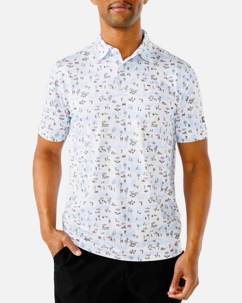 Waggle Beached It Men's Polo