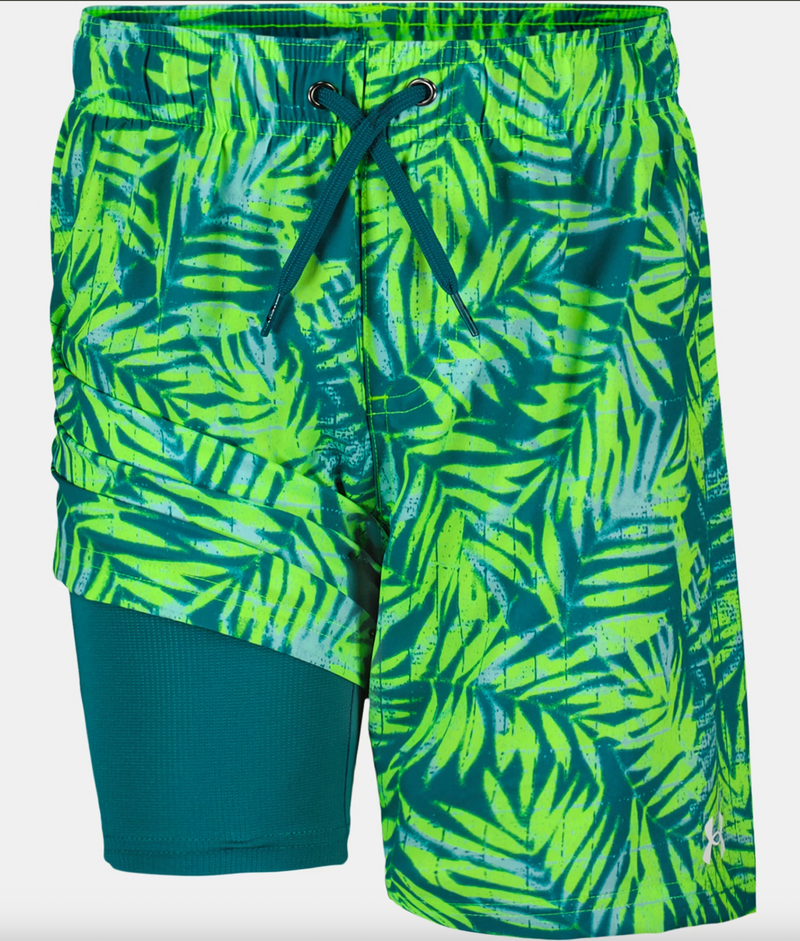 Under Armour Boys' Compression Print Swim Trunks