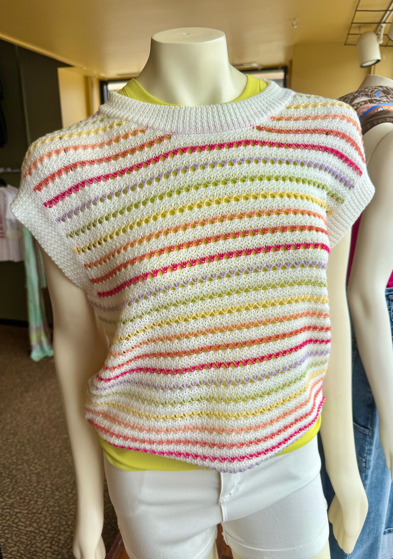 Rainbow Bright Knit Top